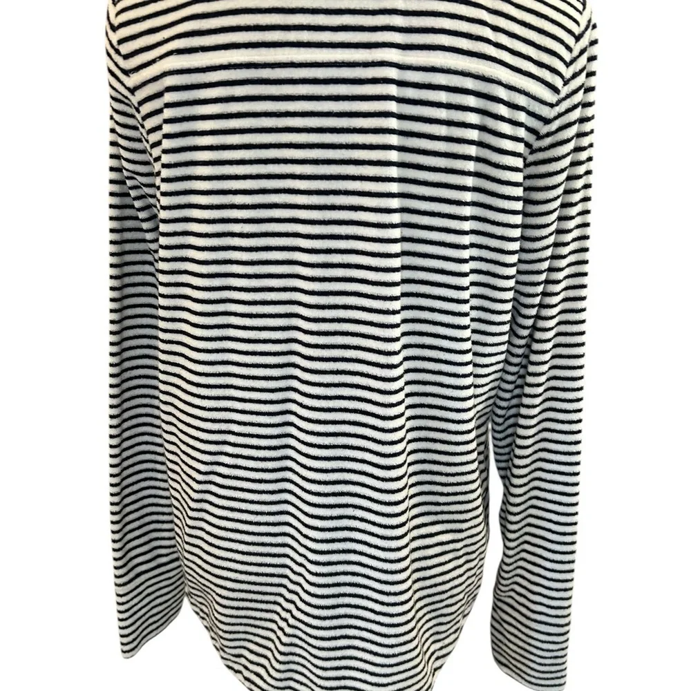 Vineyard Vines Striped Shep Shirt French Terry 1/4 Zip Pullover Women S - Picture 2 of 14